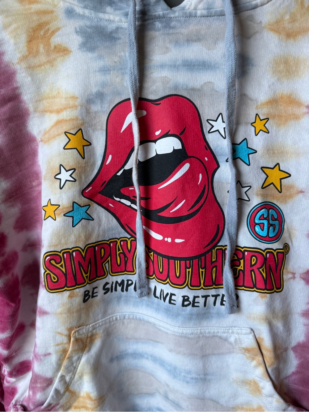 Simply Southern Tie Dye Graphic Hoodie Women’s Small - Picture 2 of 5